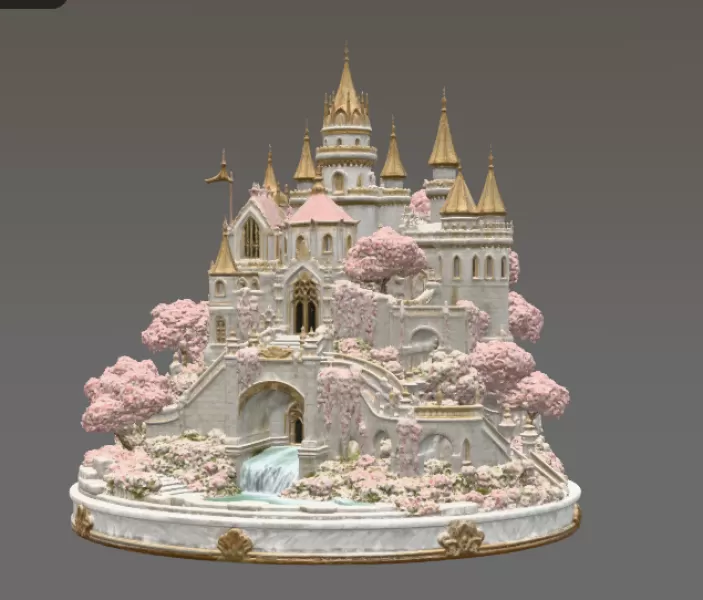 Blossom Crown Castle STL File for 3D Print - Model preview 7