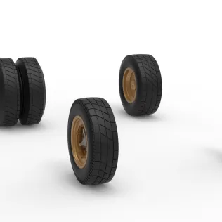 Wheel Set of Vintage Dirt Supermodified stock car V2 Scale 1:25 - Model thumbnail 12