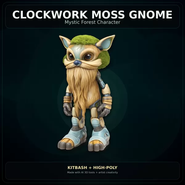 Mystic Forest Creatures – Fantasy 3D Character Pack - Model preview 10