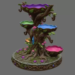 Enchanted Jewelry Tree Display STL File for 3D Print - Model thumbnail 11
