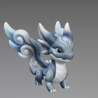 Mystic Wind Dragon STL File 3D Printable - Model thumbnail 6