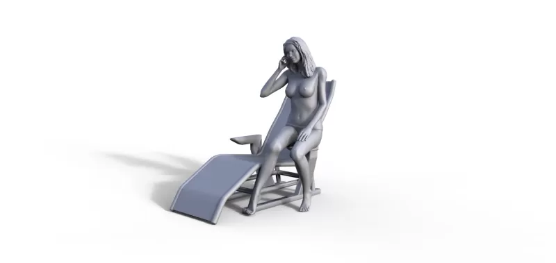 Woman figure for ship model - Model preview 2