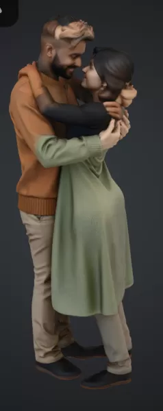 paar eng umschlungen - Model preview 1
