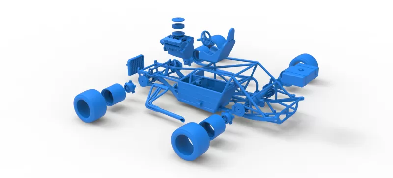 Vintage Asphalt Modified stock car Base V6 Scale 1:25 - Model preview 29