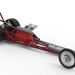 Vintage Front engine dragster Base Version 6 Scale 1:25 - Model thumbnail 24