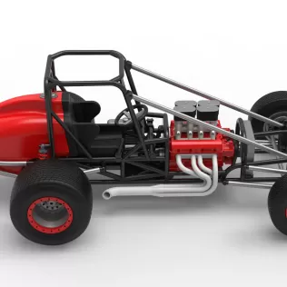 Dirt Silver Crown Champ car Base Scale 1:25 - Model thumbnail 23