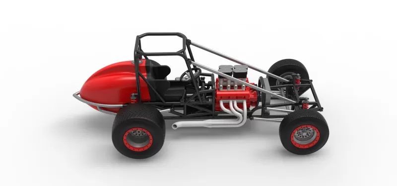 Dirt Silver Crown Champ car Base Scale 1:25 - Model preview 23