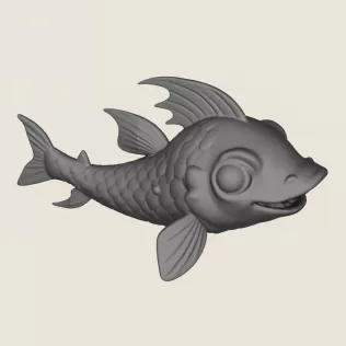 Fish 02 Print Ready 3D Model - Model thumbnail 4