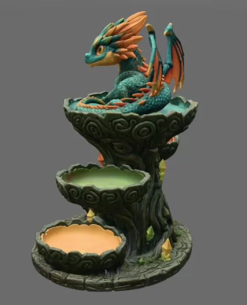 Baby Dragon Organizer Tree STL File for 3D Print - Model preview 9