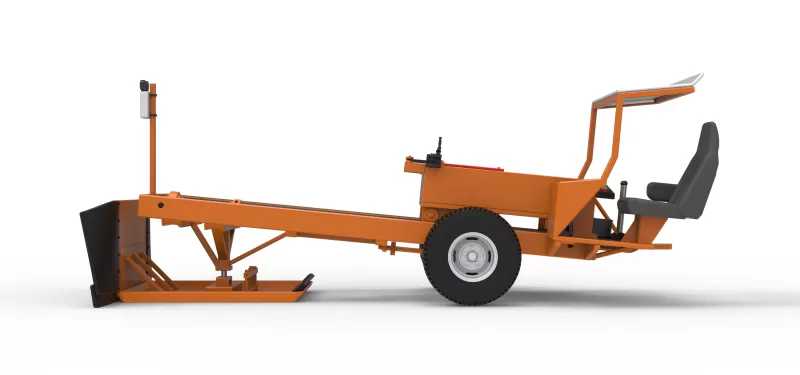 Garden Tractor pulling sled Scale 1:25 - Model preview 9