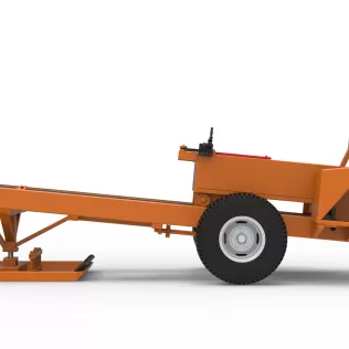 Garden Tractor pulling sled Scale 1:25 - Model thumbnail 9