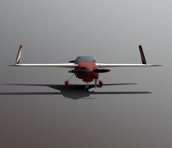 Rutan Model 74 Defiant - Model preview 4