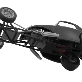Front engine old school dragster with shell V11 Scale 1:25 - Model thumbnail 3
