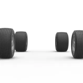 Wheel set of Northeast Dirt Modified stock car V5 Scale 1:25 - Model thumbnail 4