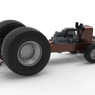 Pro Stock Pulling Tractor Base Scale 1:25 - Model thumbnail 13