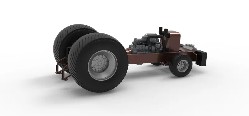 Pro Stock Pulling Tractor Base Scale 1:25 - Model preview 13