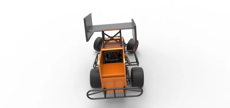 Southern Wing Modified Stock car while turning Scale 1:25 - Model preview 17