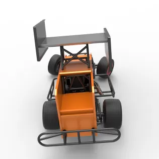 Southern Wing Modified Stock car while turning Scale 1:25 - Model thumbnail 17