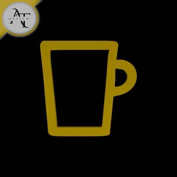 Simple Coffee Cup Symbol - 2D Art - Model preview 1