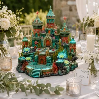 Coral Kingdom Fantasy Castle STL File for 3D Print - Model thumbnail 3
