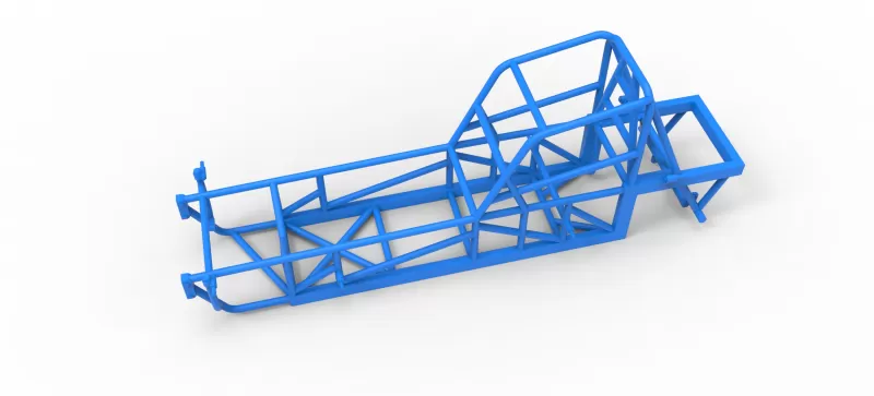 Frame of Vintage Dirt Modified stock car Version 4 Scale 1:25 - Model preview 2