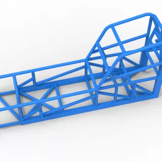 Frame of Vintage Dirt Modified stock car Version 4 Scale 1:25 - Model thumbnail 2