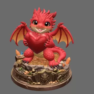 Love Dragon STL File for 3D Printing - Model thumbnail 7