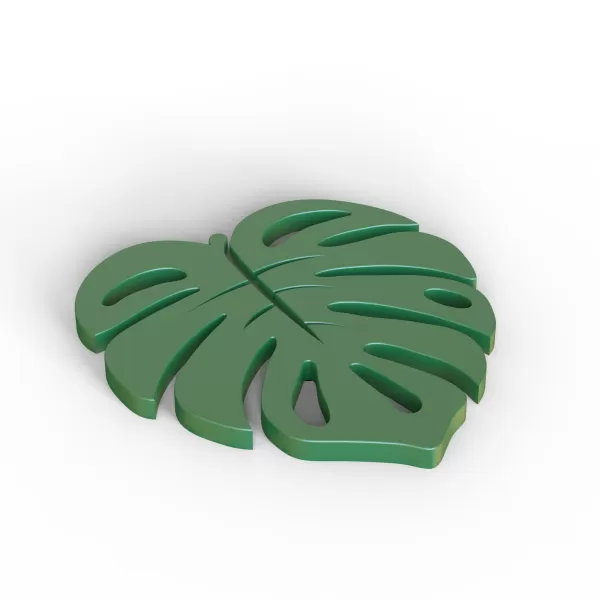 Monstera Leaf Coaster, 3D Tropical Home Decor, Eco-Friendly - Model preview 7