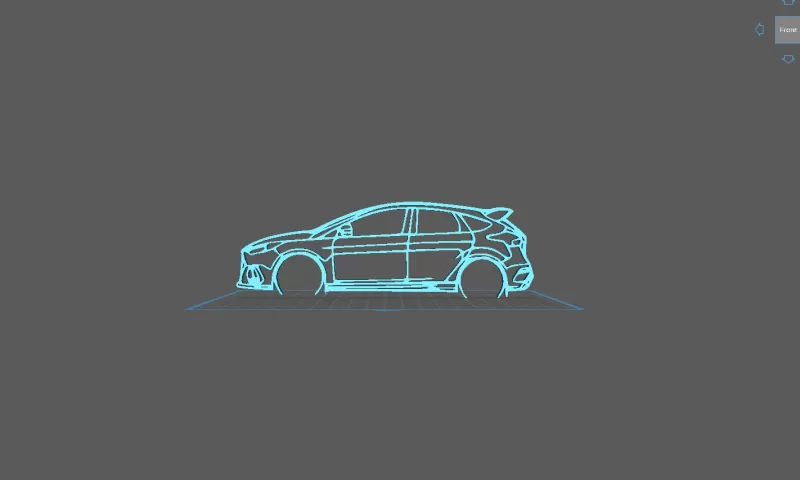 Ford - Focus RS 3 Wall Art - Model preview 2