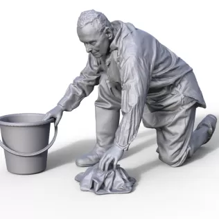 Figur, Figurine, Worker, Modellbau, Schiffsmodell, Diorama, Arbe
