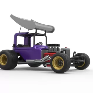 Vintage Winged Supermodified stock car for Dirt Scale 1:25 - Model thumbnail 25