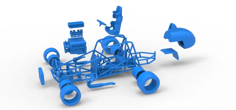 Pavement Silver Crown Car Base Version 3 Scale 1:25 - Model preview 28