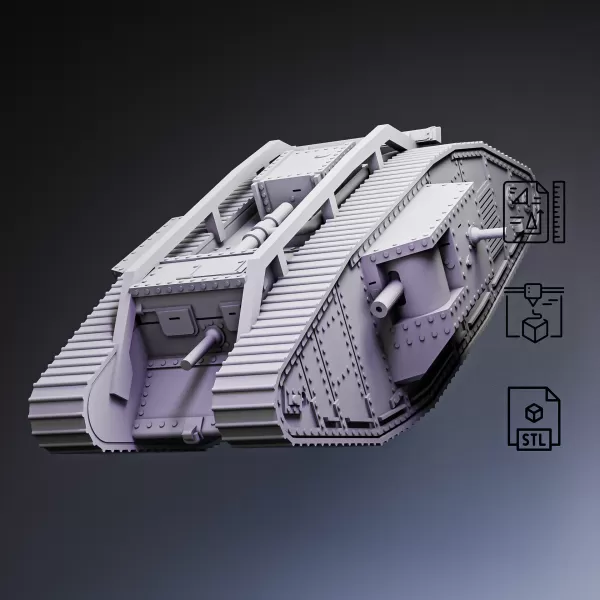 Mark IV Heavy Tank #RoZ - Model preview 3