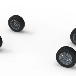 Wheel set of BriSCA Formula 1 Stock Car for Dirt V2 Scale 1:25 - Model thumbnail 7