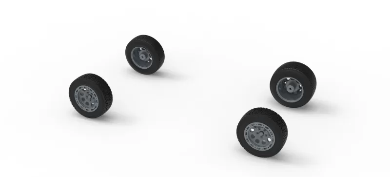 Wheel set of BriSCA Formula 1 Stock Car for Dirt V2 Scale 1:25 - Model preview 7