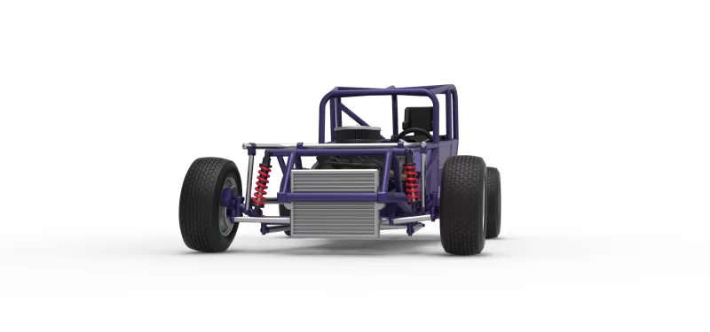 Canadian vintage modified stock car Base Scale 1:25 - Model preview 6