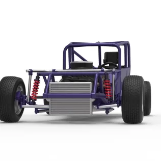 Canadian vintage modified stock car Base Scale 1:25 - Model thumbnail 6