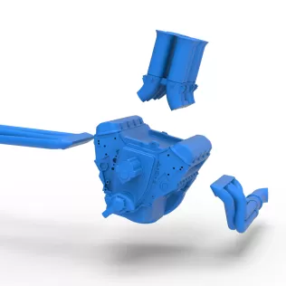 Engine V8 for Supermodified race car Version 5 Scale 1:25 - Model thumbnail 18