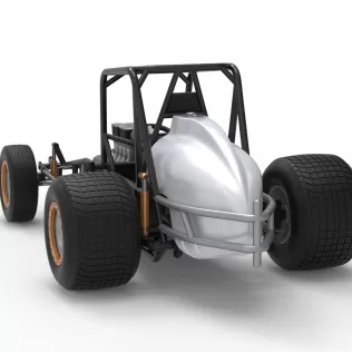 Vintage Dirt Silver Crown Car Base Scale 1:25 - Model thumbnail 14