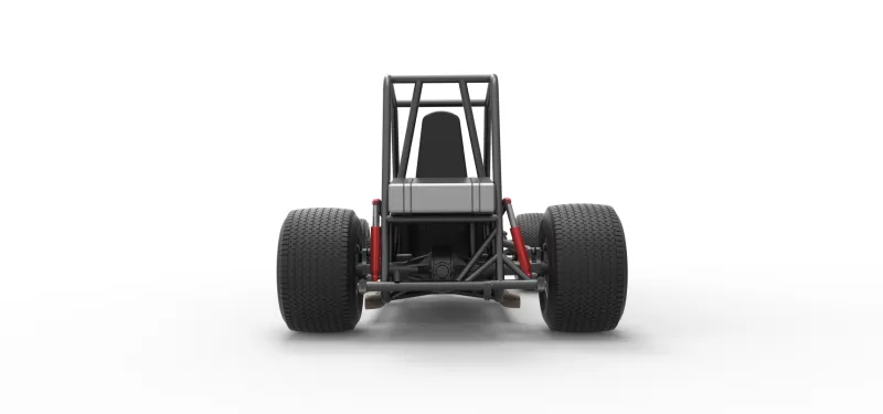 Vintage Dirt Modified stock car Base Version 4 Scale 1:25 - Model preview 16