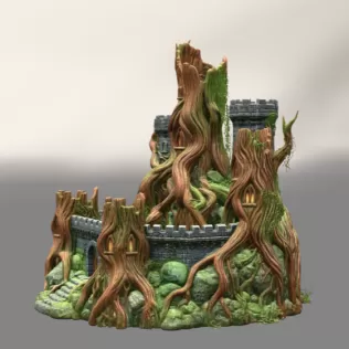 Fantasy Tree Fortress STL File for 3D Printing - Model thumbnail 4