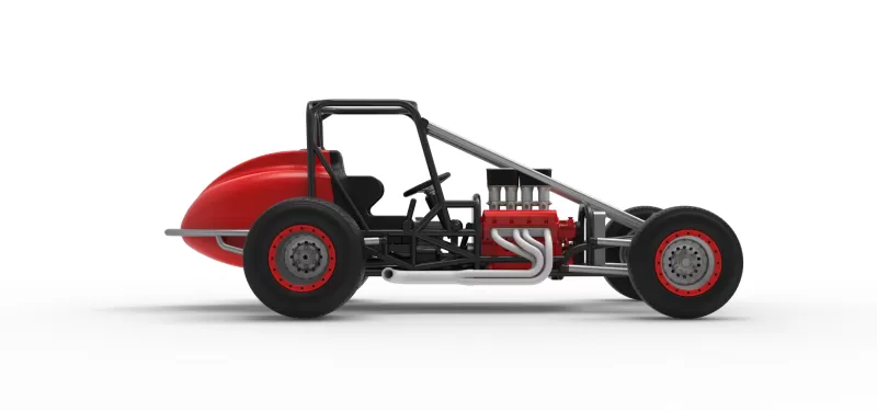 Dirt Silver Crown Champ car Base Scale 1:25 - Model preview 22