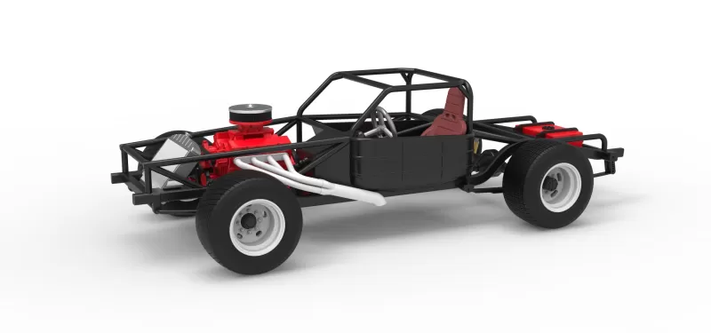 Vintage Semi-Late Model Stock Car Base Scale 1:25 - Model preview 1