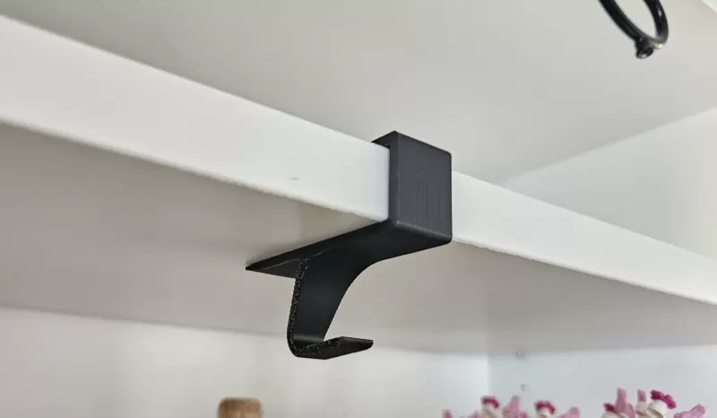 Hook Shelf Mount for Billy Bookcase (Adjustable) - Model preview 1