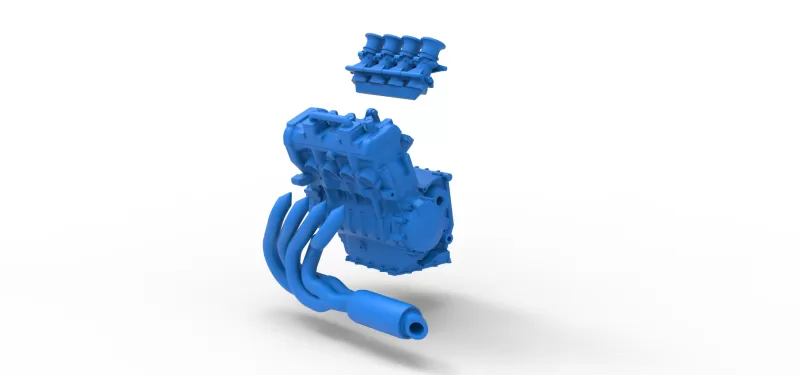 Engine of Three Quarter Midget Scale 1:25 - Model preview 20