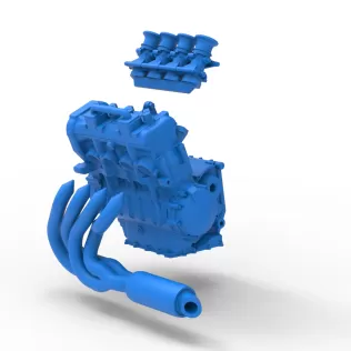 Engine of Three Quarter Midget Scale 1:25 - Model thumbnail 20