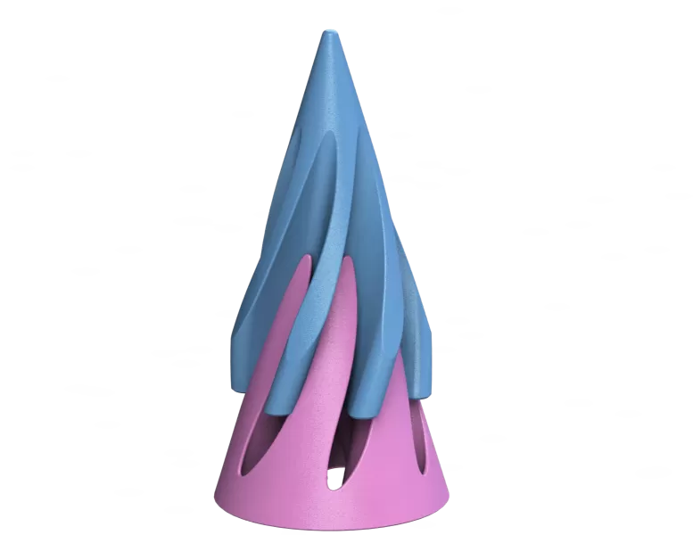 🌀 Spiral Hourglass (Fidget Toy): Impossible Passthrough - Model preview 3