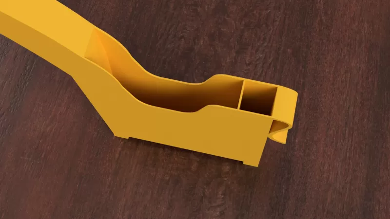 Giraffe-shaped post-it storage with spring mouth holder - Model preview 1