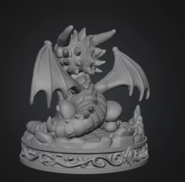 Baby Skeleton Dragon STL File for 3D Print - Model preview 10