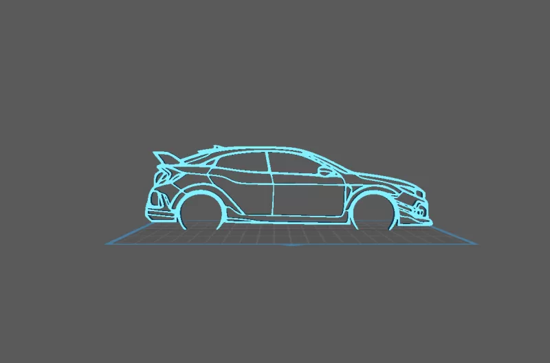Honda - Civic FK8 Type R Wall Art - Model preview 2